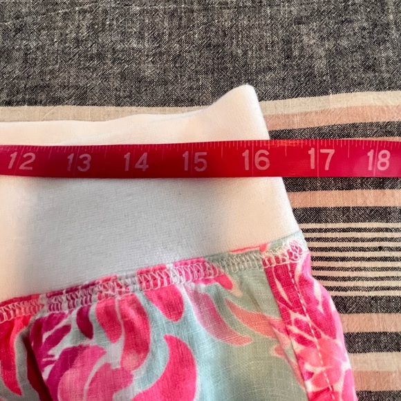 🦩 LILLY PULITZER | L | BEACH PANT | Luxurious LINEN!! | Flamingos 🦩 - Picture 8 of 16